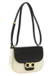 the ferragamo north-south double gancini (xs) crossbody bag defines a rigorous