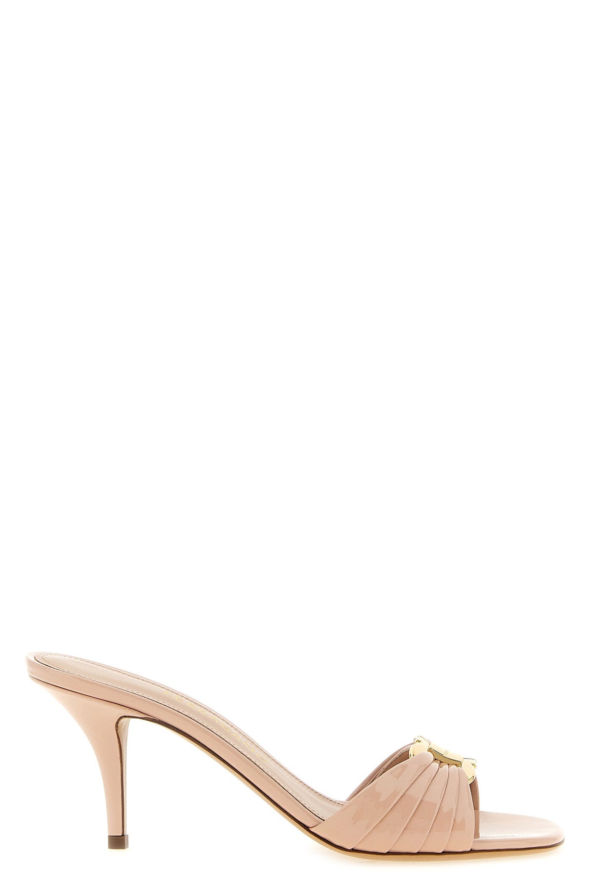 ferragamo witty sandals define an essential silhouette through a slip-on const
