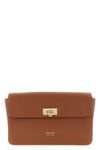 the ferragamo harley clutch defines structural precision through a rectangular