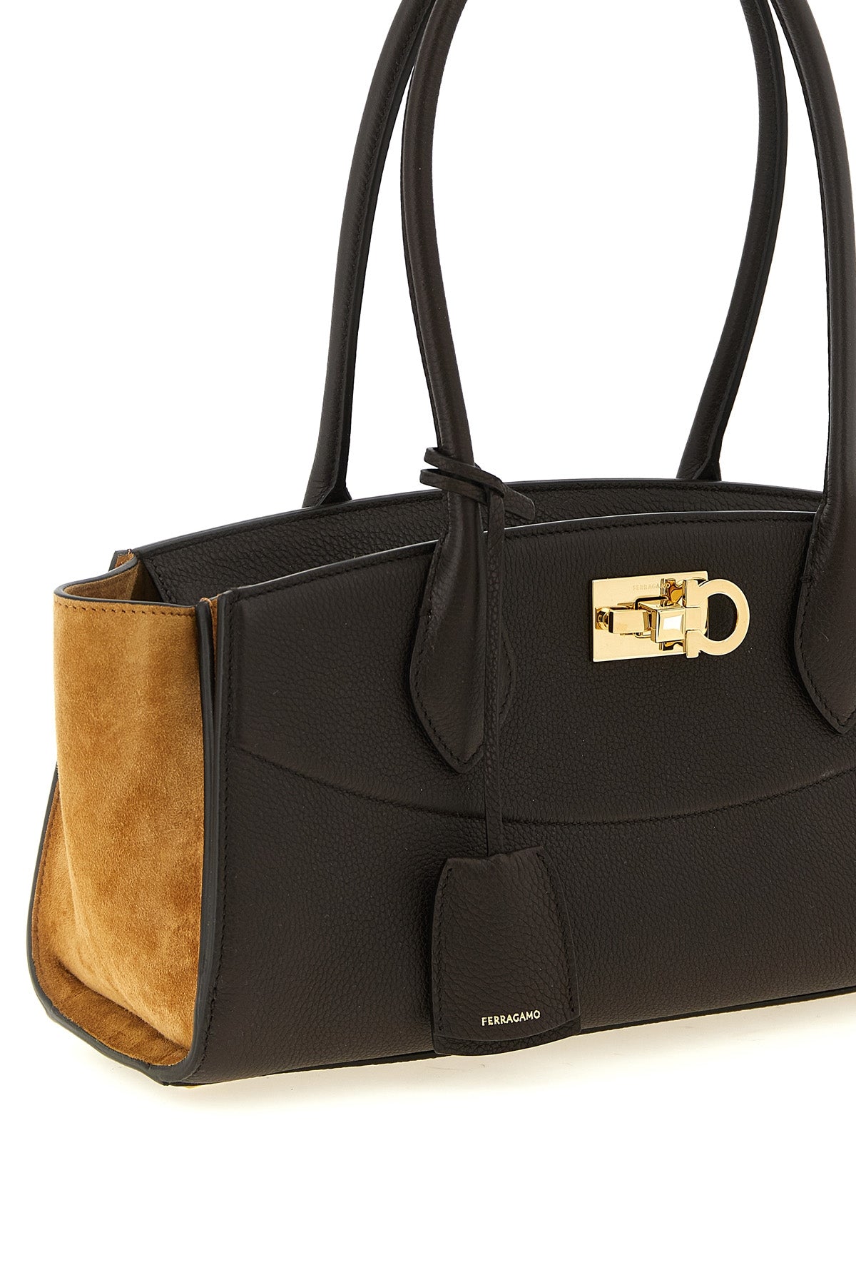 the new ferragamo studio soft east-west (m) shoulder bag - new ferragamo stud
