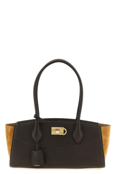 the new ferragamo studio soft east-west (m) shoulder bag - new ferragamo stud