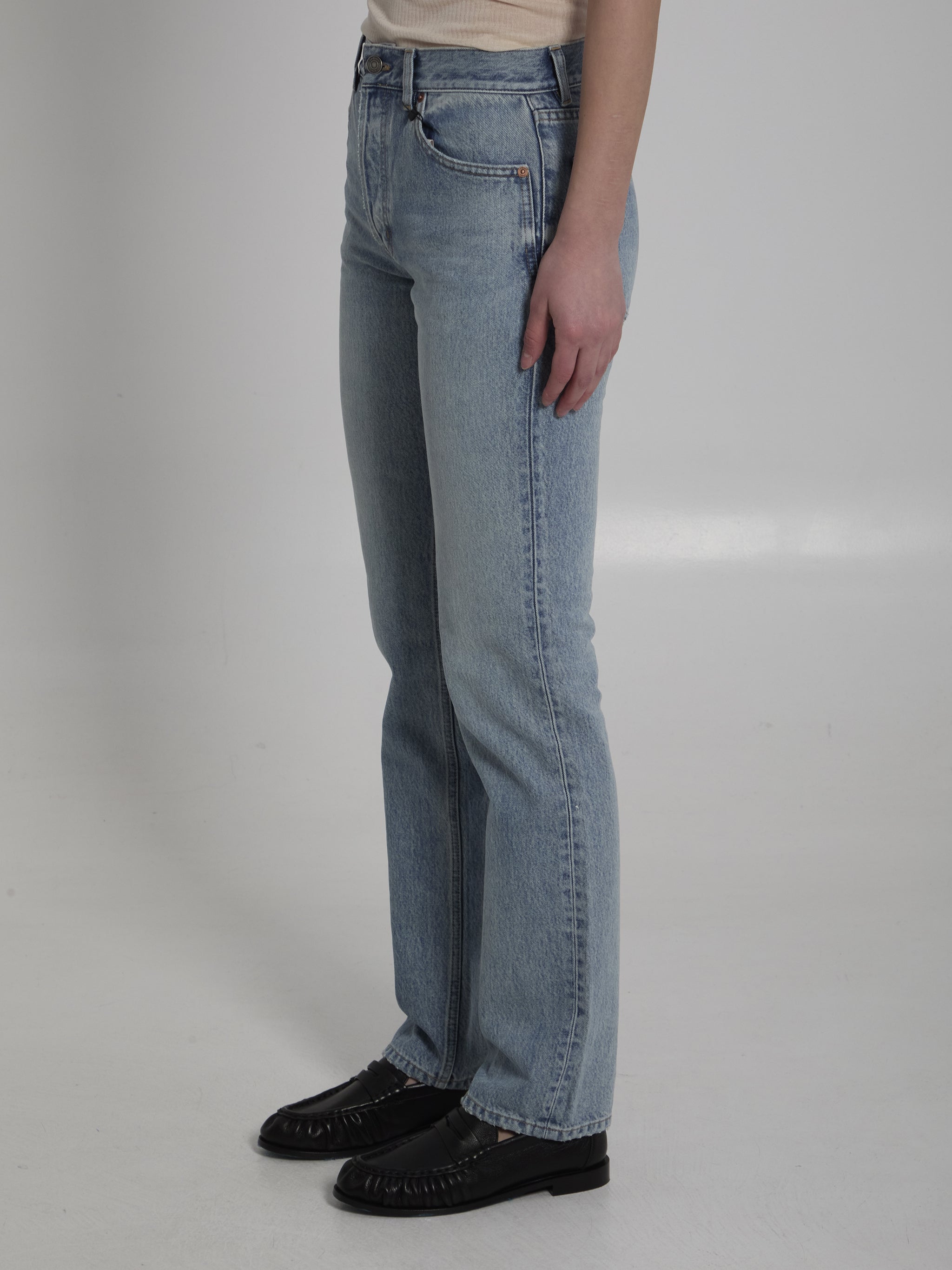 south blue denim straight-leg jeans