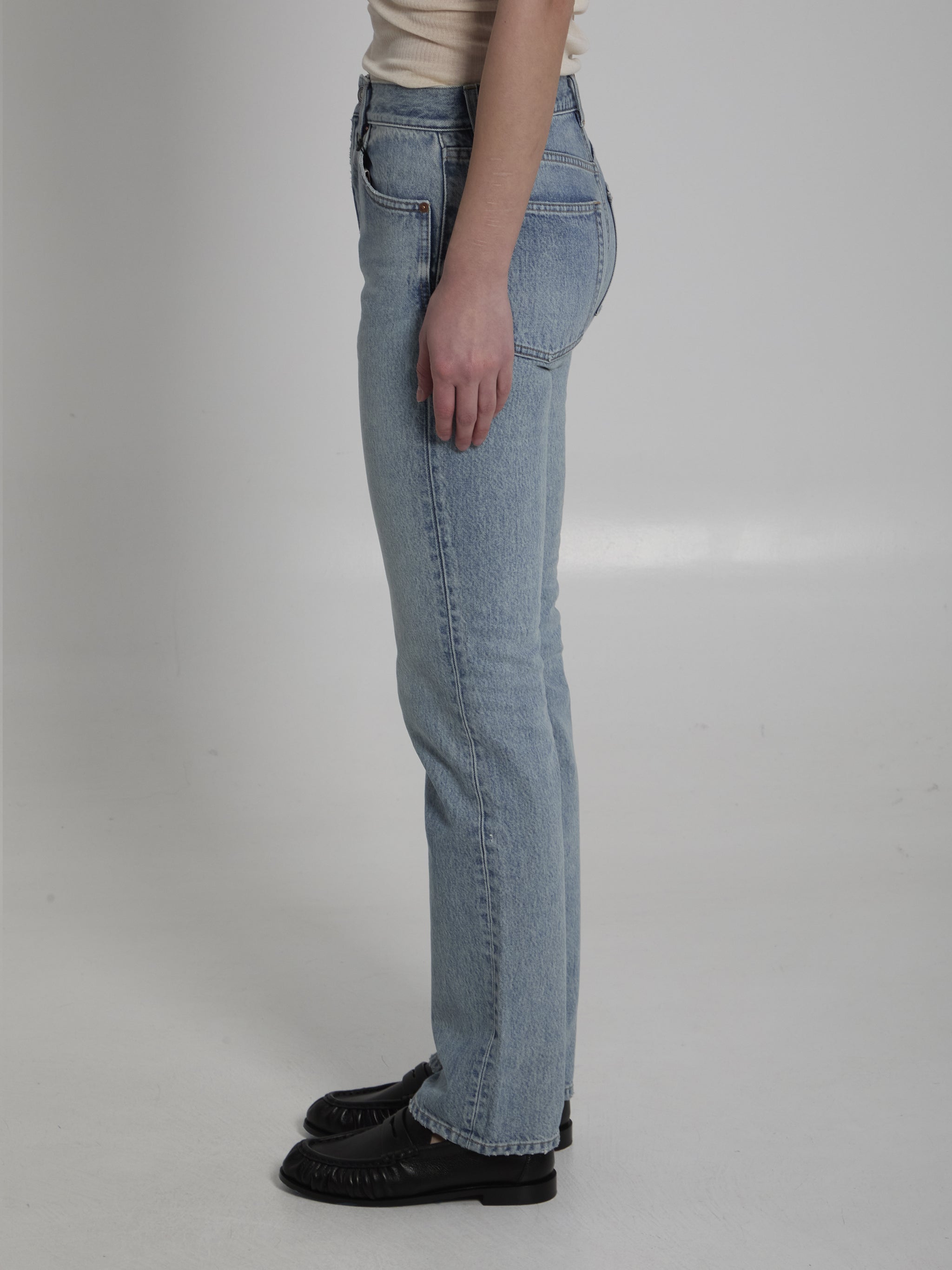 south blue denim straight-leg jeans