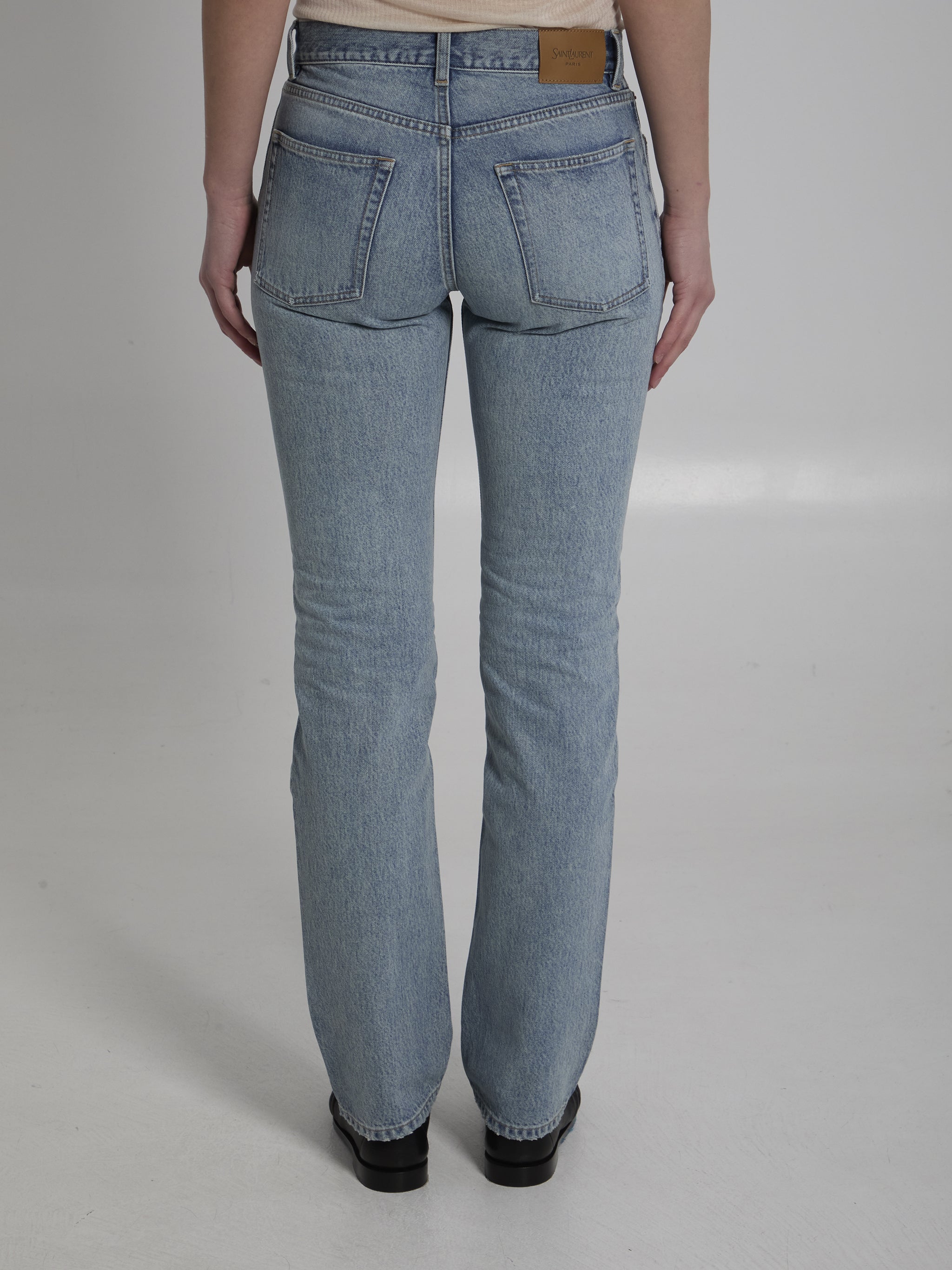south blue denim straight-leg jeans