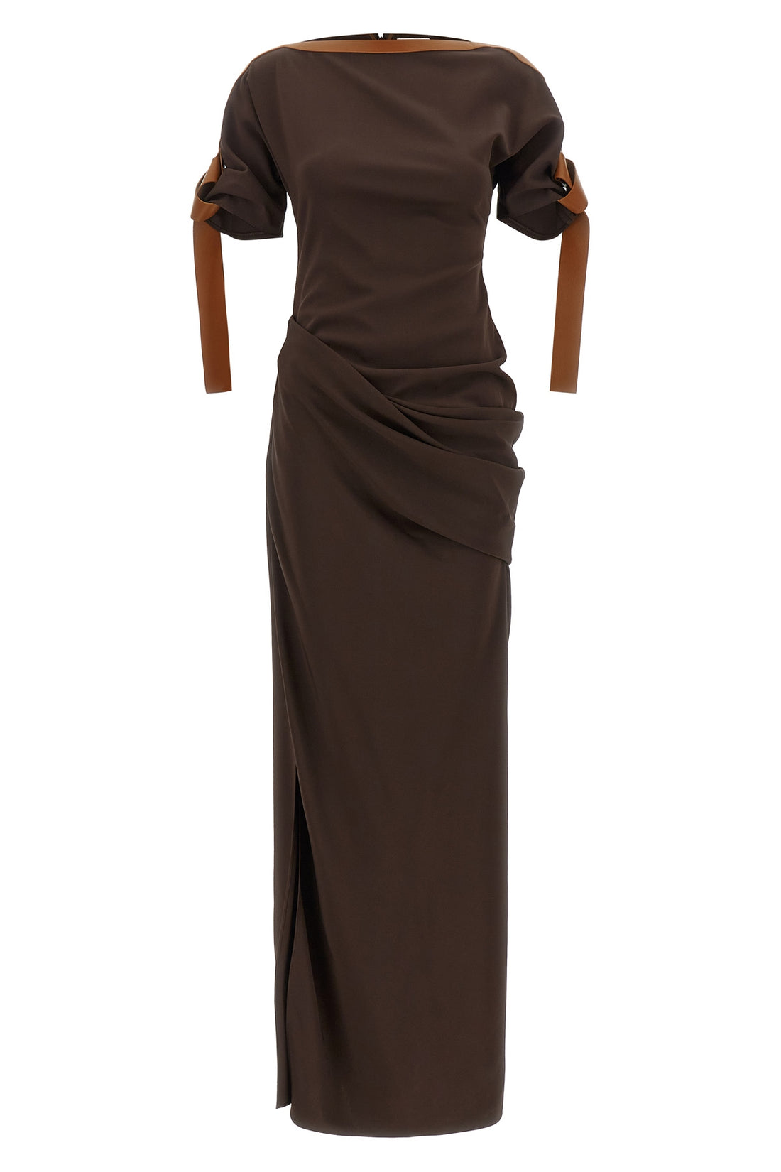 FERRAGAMO 38 the ferragamo long dress defines a silhouette that has slipped through a sartori