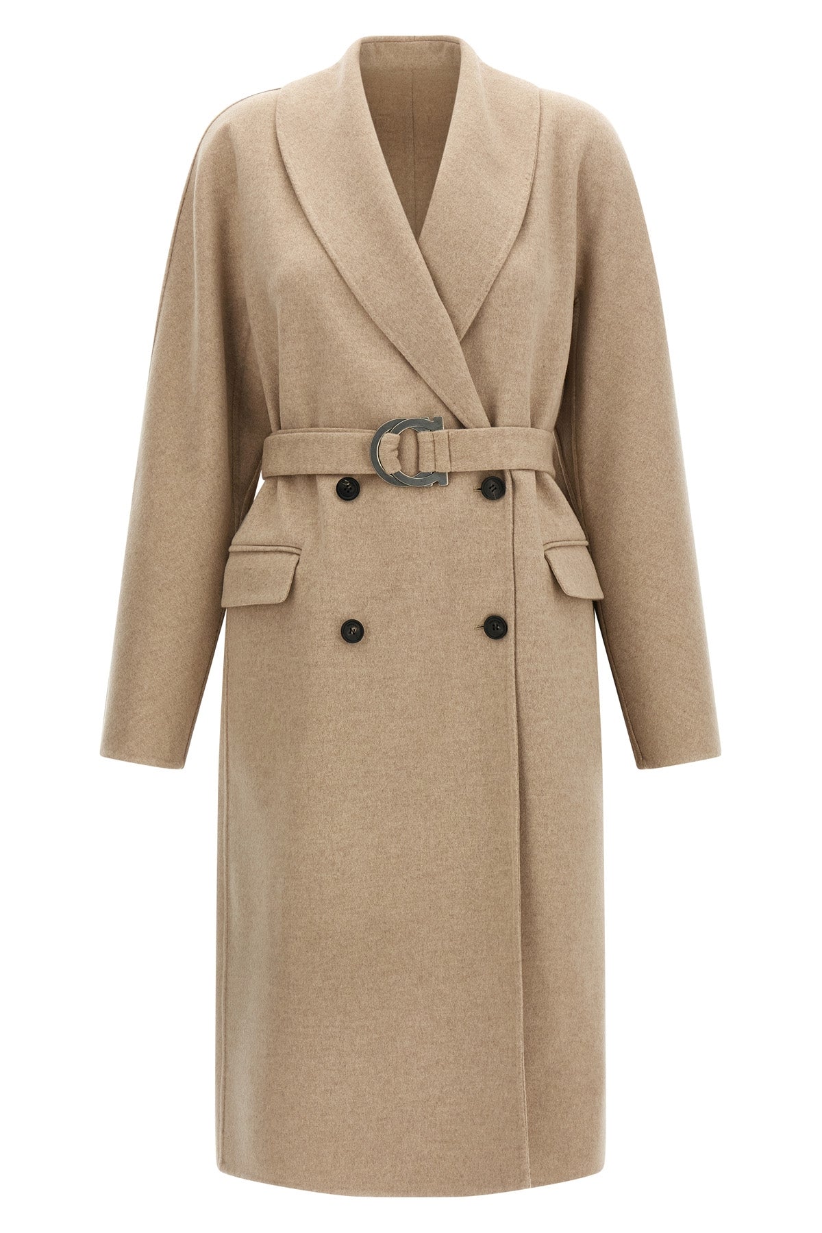 the ferragamo chateau double-breasted coat defines a superior sartorial aesthe