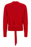 the ferragamo cardigan in pure red cashmere redefines the codes of luxury knitwe