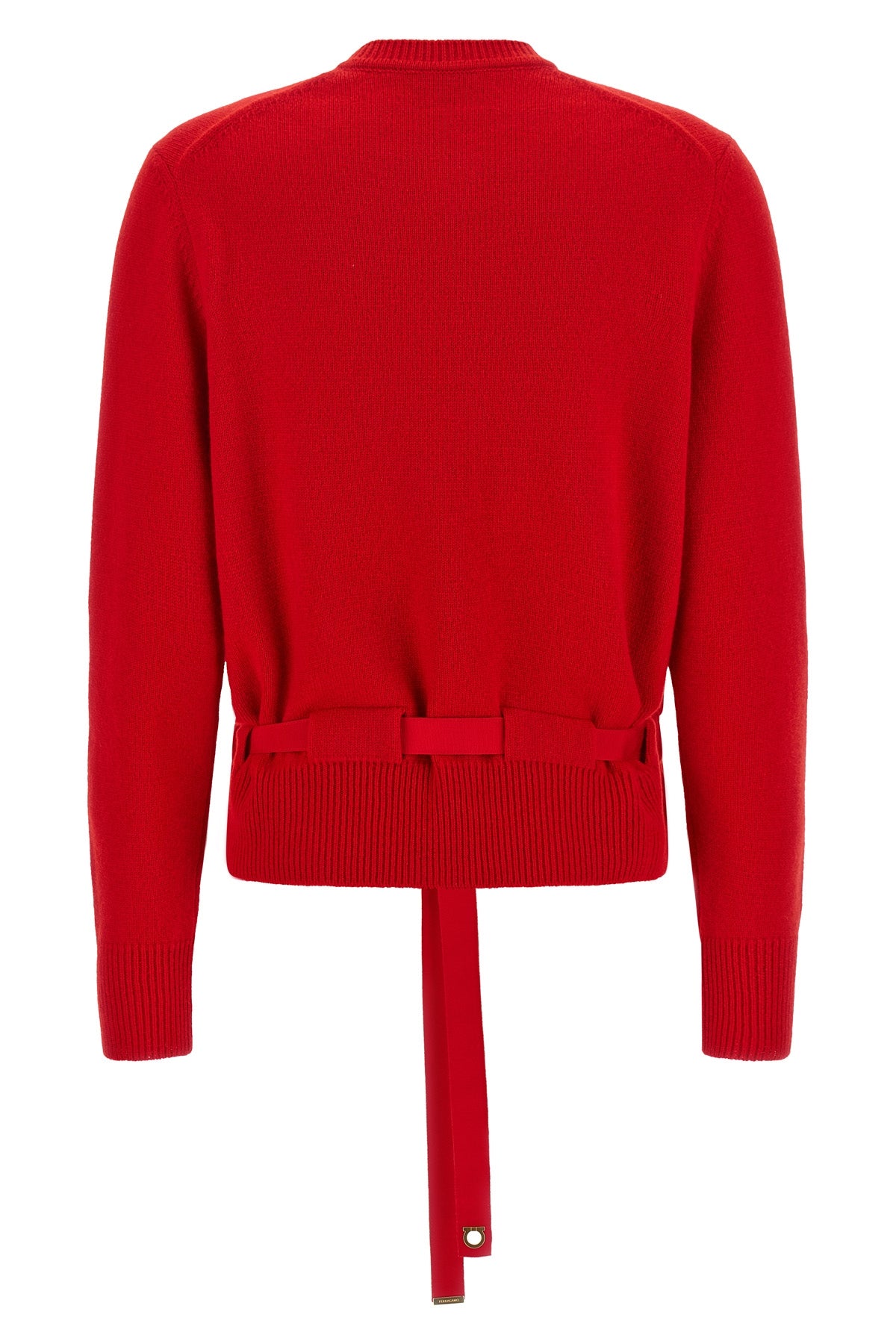 the ferragamo cardigan in pure red cashmere redefines the codes of luxury knitwe