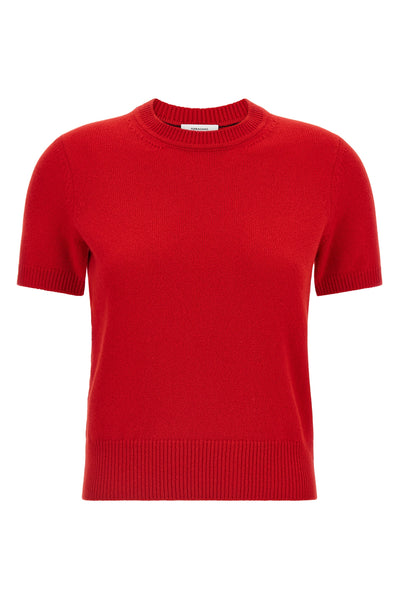 the ferragamo t-shirt redefines the codes of essential knitwear through a pure c