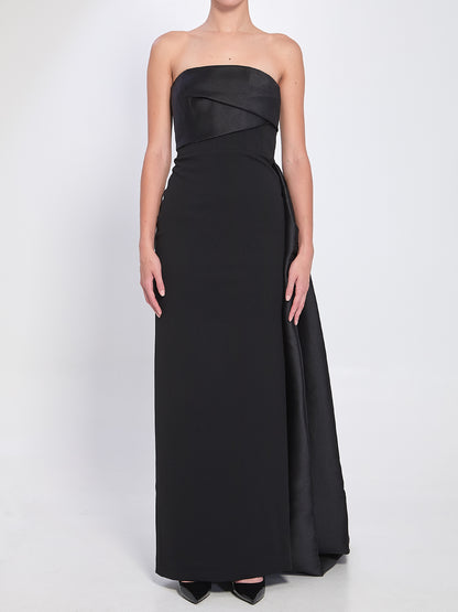 SOLACE LONDON 8 kisnley maxi dress in black 