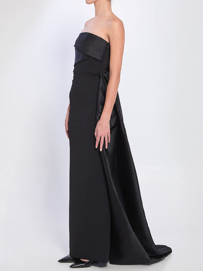 SOLACE LONDON 8 kisnley maxi dress in black 