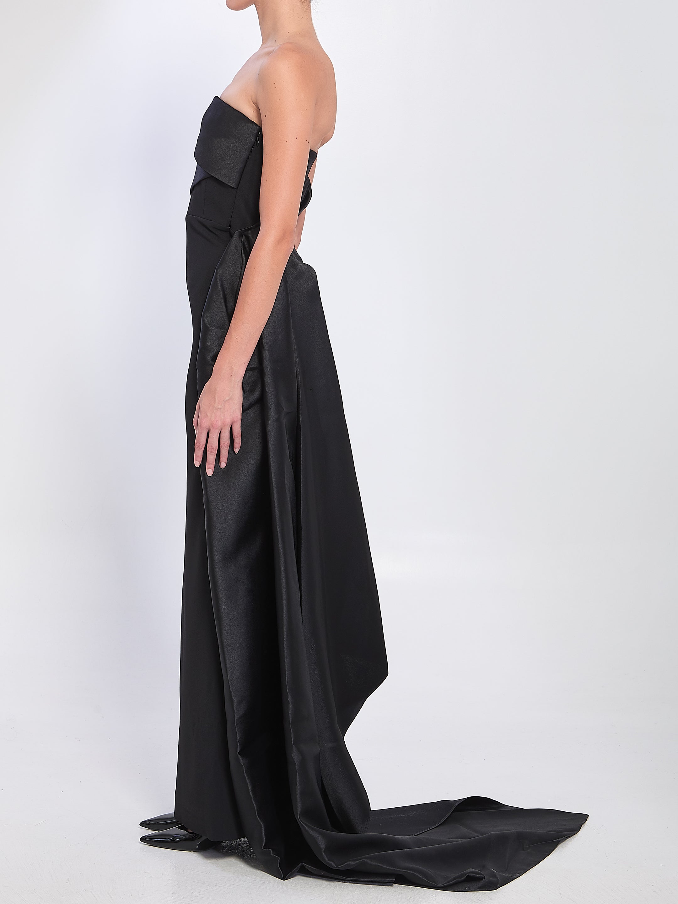 SOLACE LONDON 8 kisnley maxi dress in black 