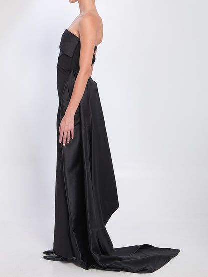 SOLACE LONDON 8 kisnley maxi dress in black 