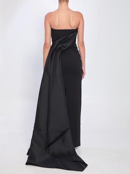 SOLACE LONDON 8 kisnley maxi dress in black 