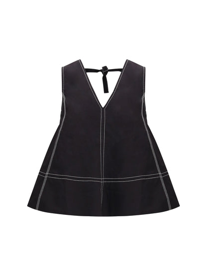 GANNI 36 cotton a-line top