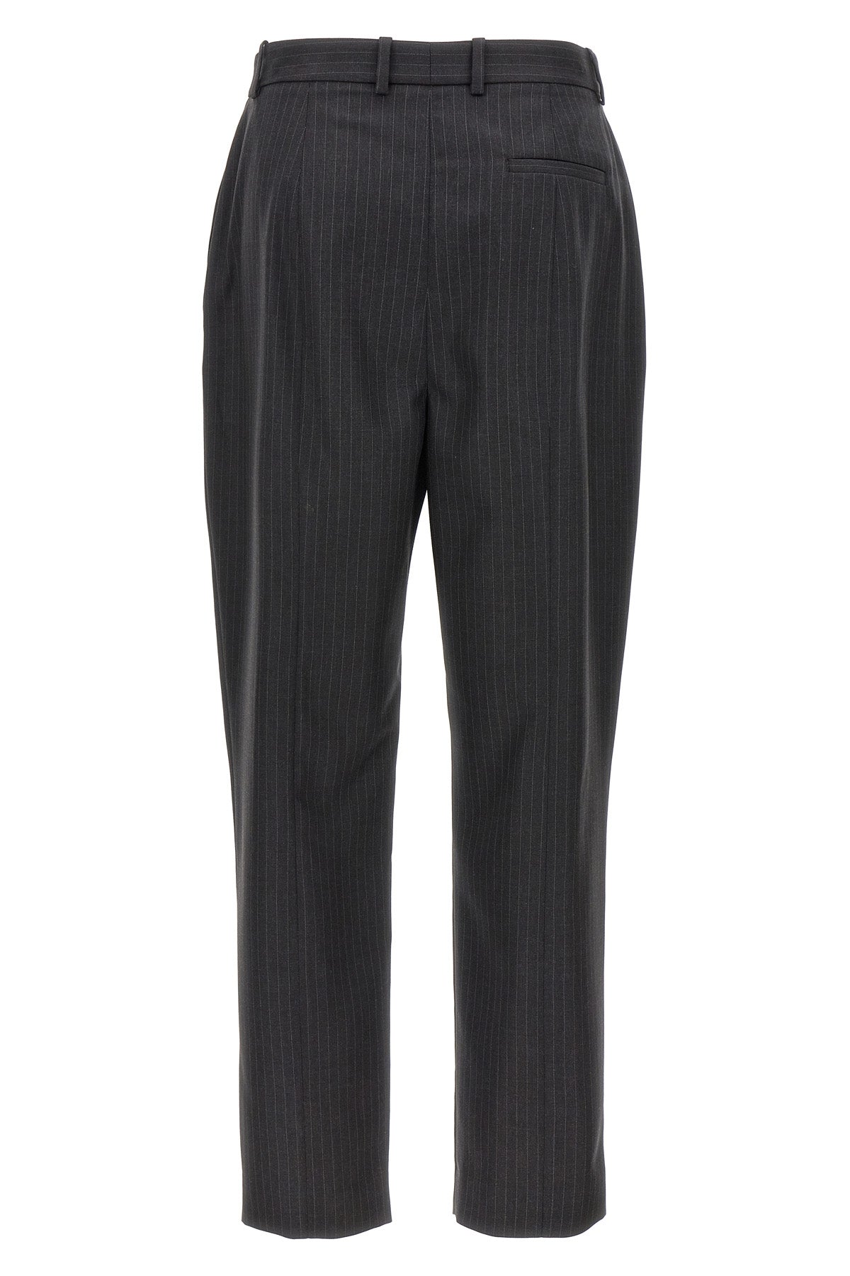 pinstripe wool pants