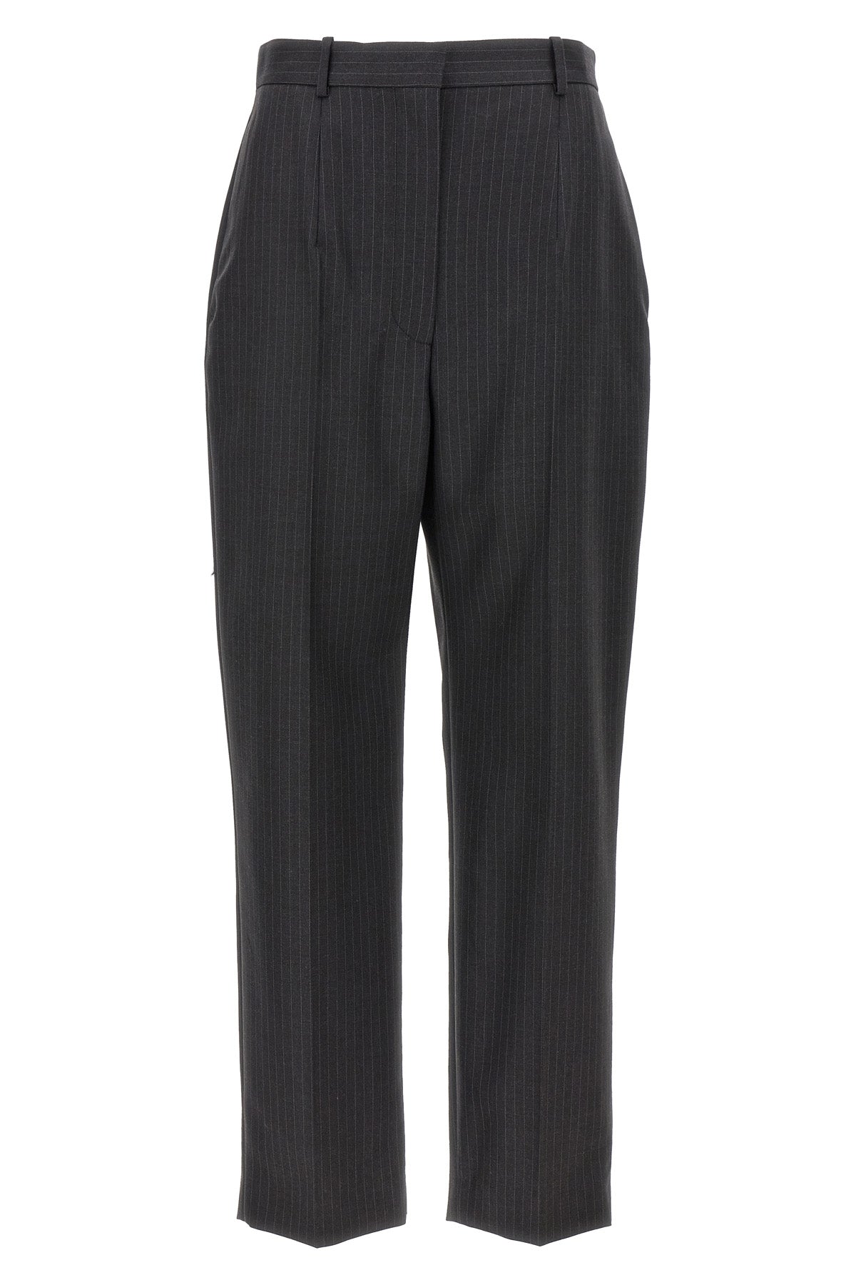 pinstripe wool pants