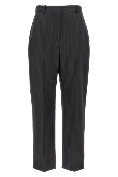 pinstripe wool pants