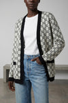 reversible gg fine tubular wool jacquard cardigan