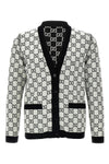 reversible gg fine tubular wool jacquard cardigan