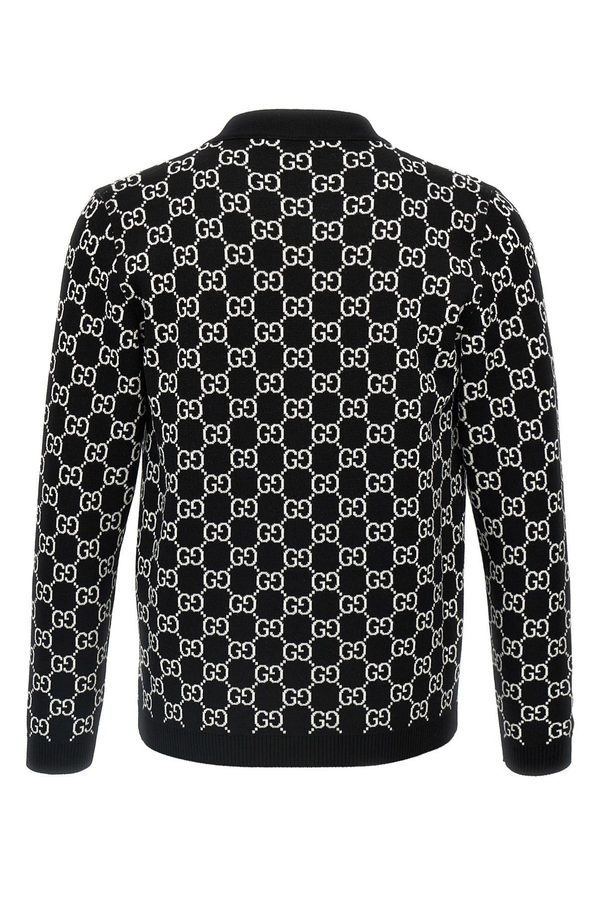 reversible gg fine tubular wool jacquard cardigan