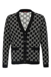 reversible gg fine tubular wool jacquard cardigan