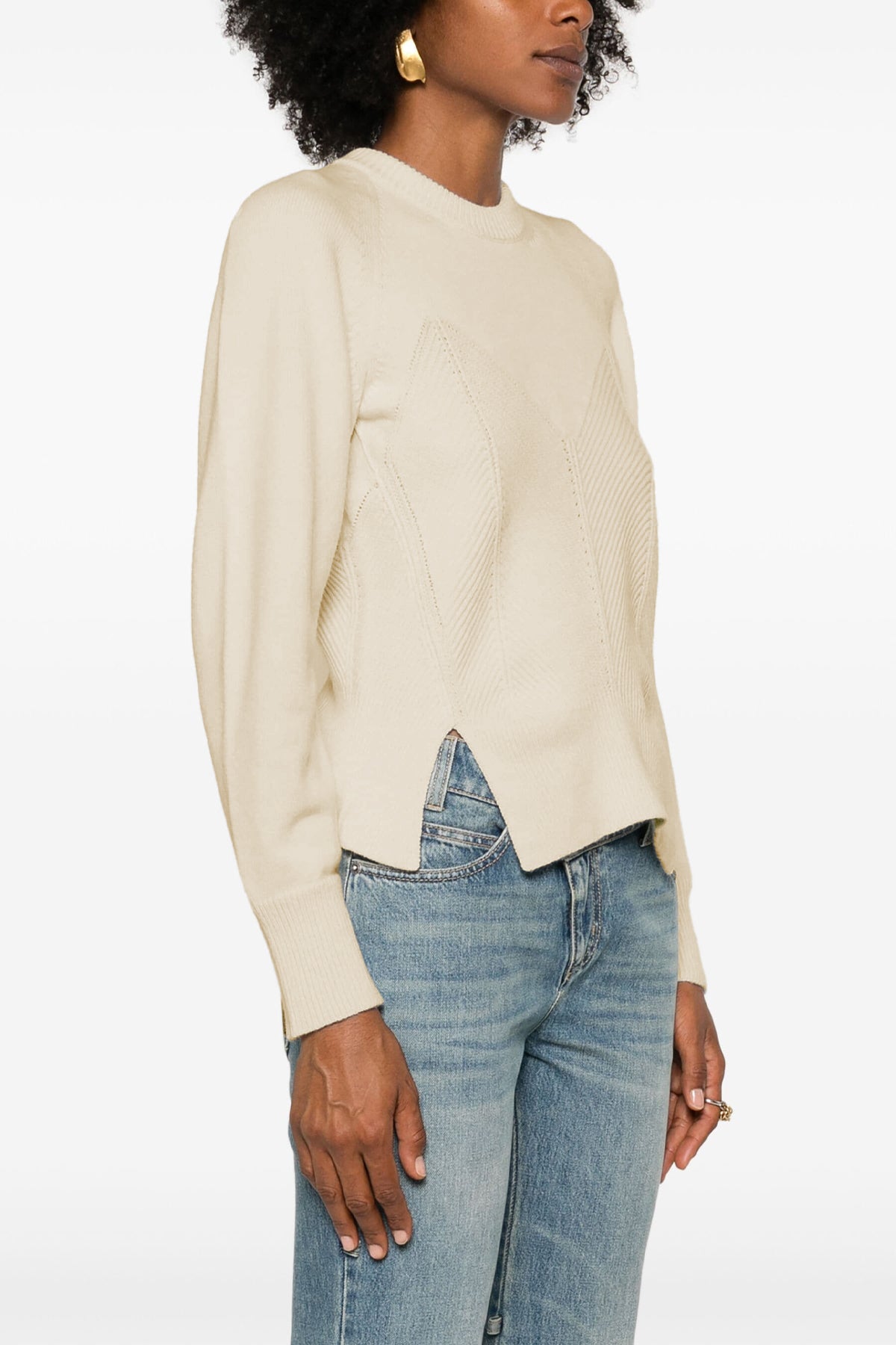 Alexander Mcqueen Chevron Corset Wool And Cashmere Sweater