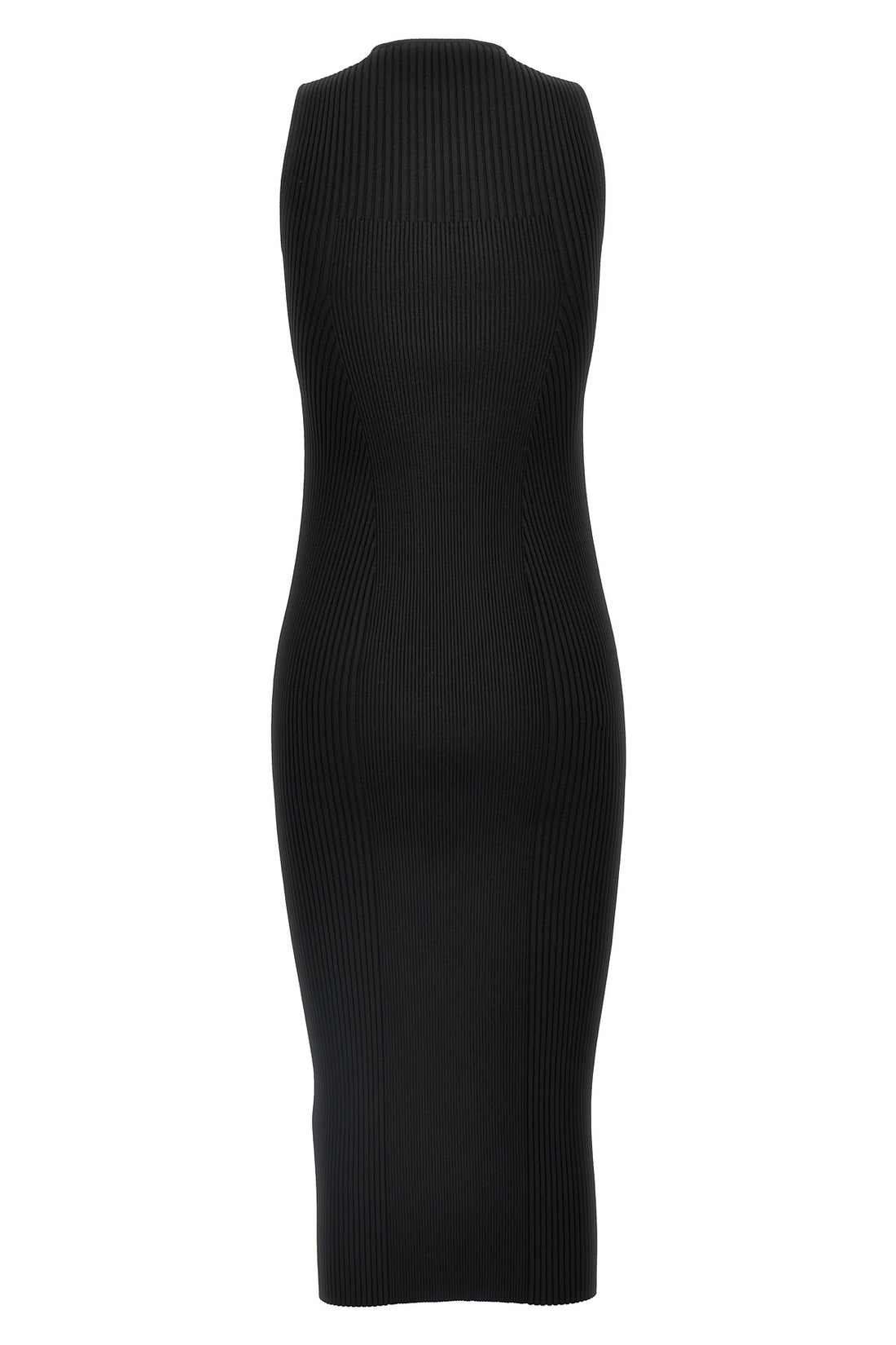 ALEXANDER MCQUEEN S sleeveless stretch viscose blend ribbed knit midi dress