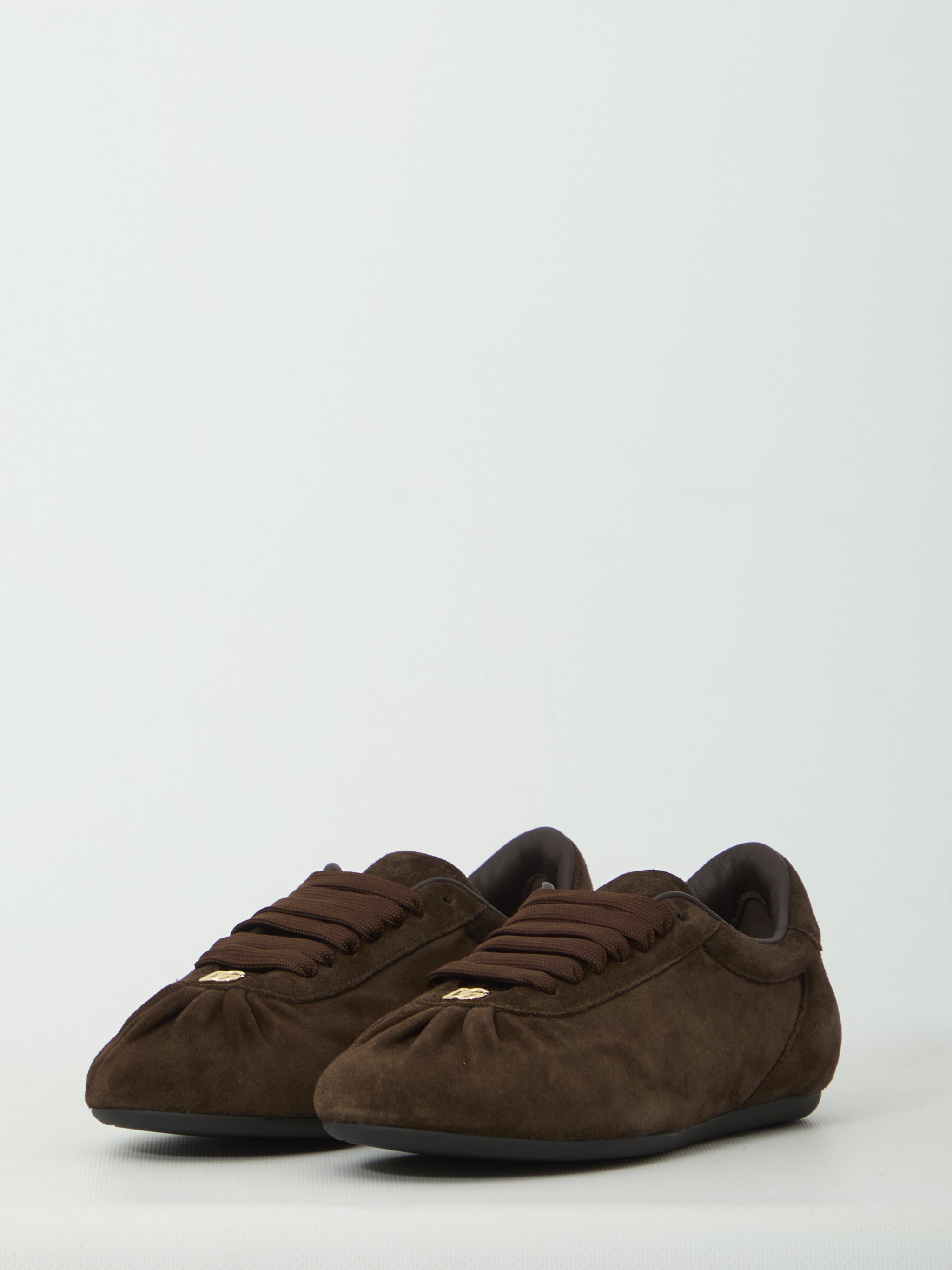low-top suede sneakers