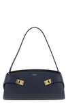 the ferragamo hug east-west shoulder bag stands out for its structured silhoue