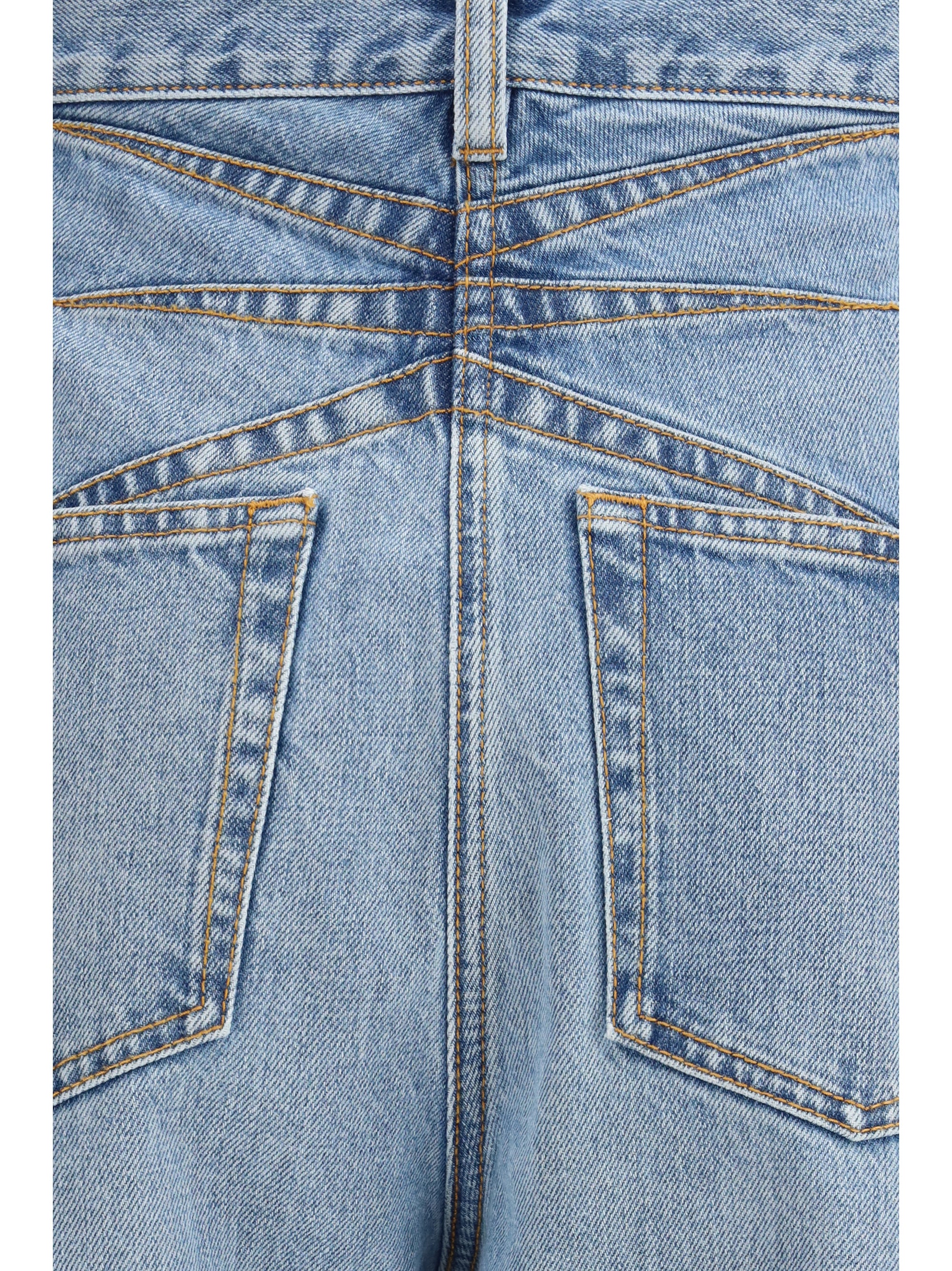 ALAIA 36 rounded denim trousers