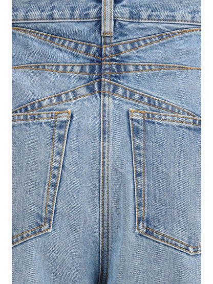 ALAIA 36 rounded denim trousers