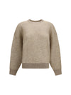 open-knit crewneck sweater