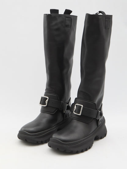 BURBERRY 38 stomp high boots