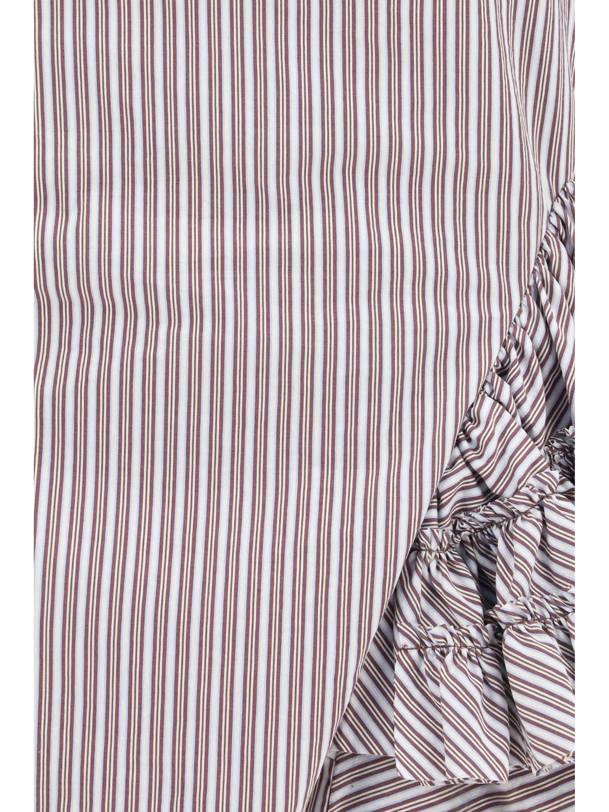 striped ruffled peplum top