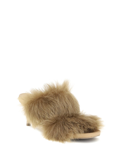 PEDRO GARCIA 37 fur-trimmed mules sandals