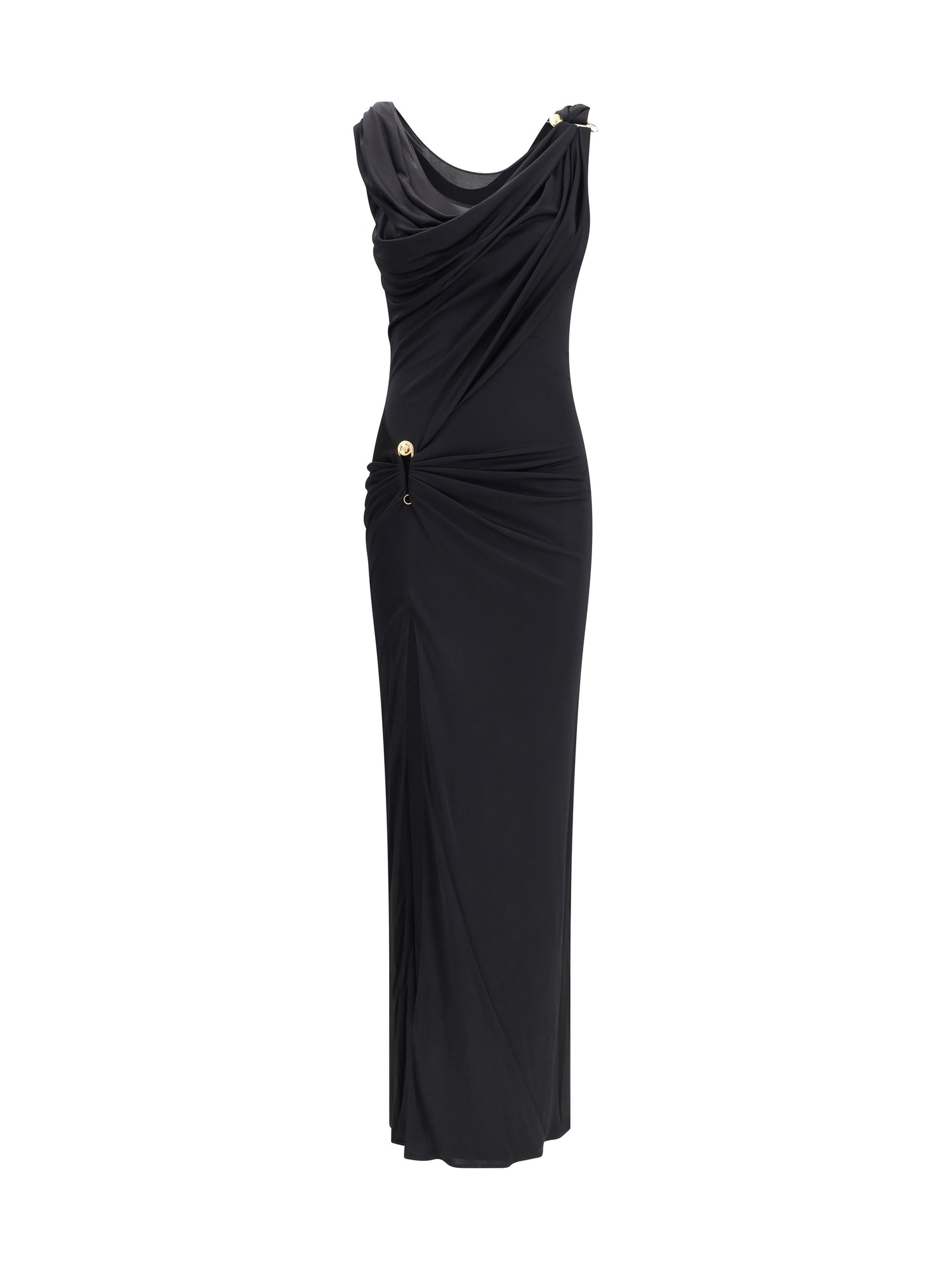 VERSACE 40 draped jersey long dress