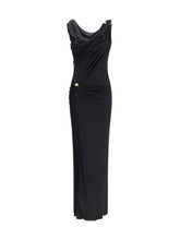 VERSACE 40 draped jersey long dress