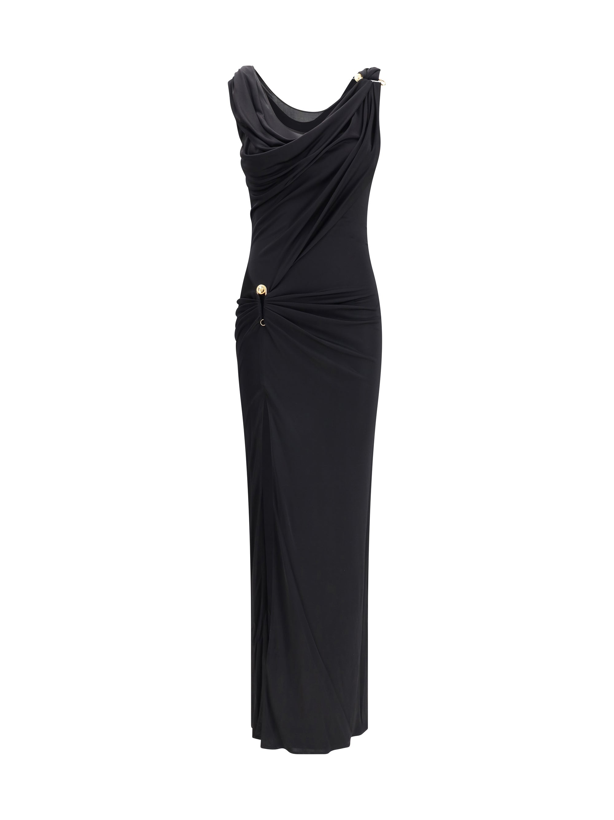 VERSACE 40 draped jersey long dress