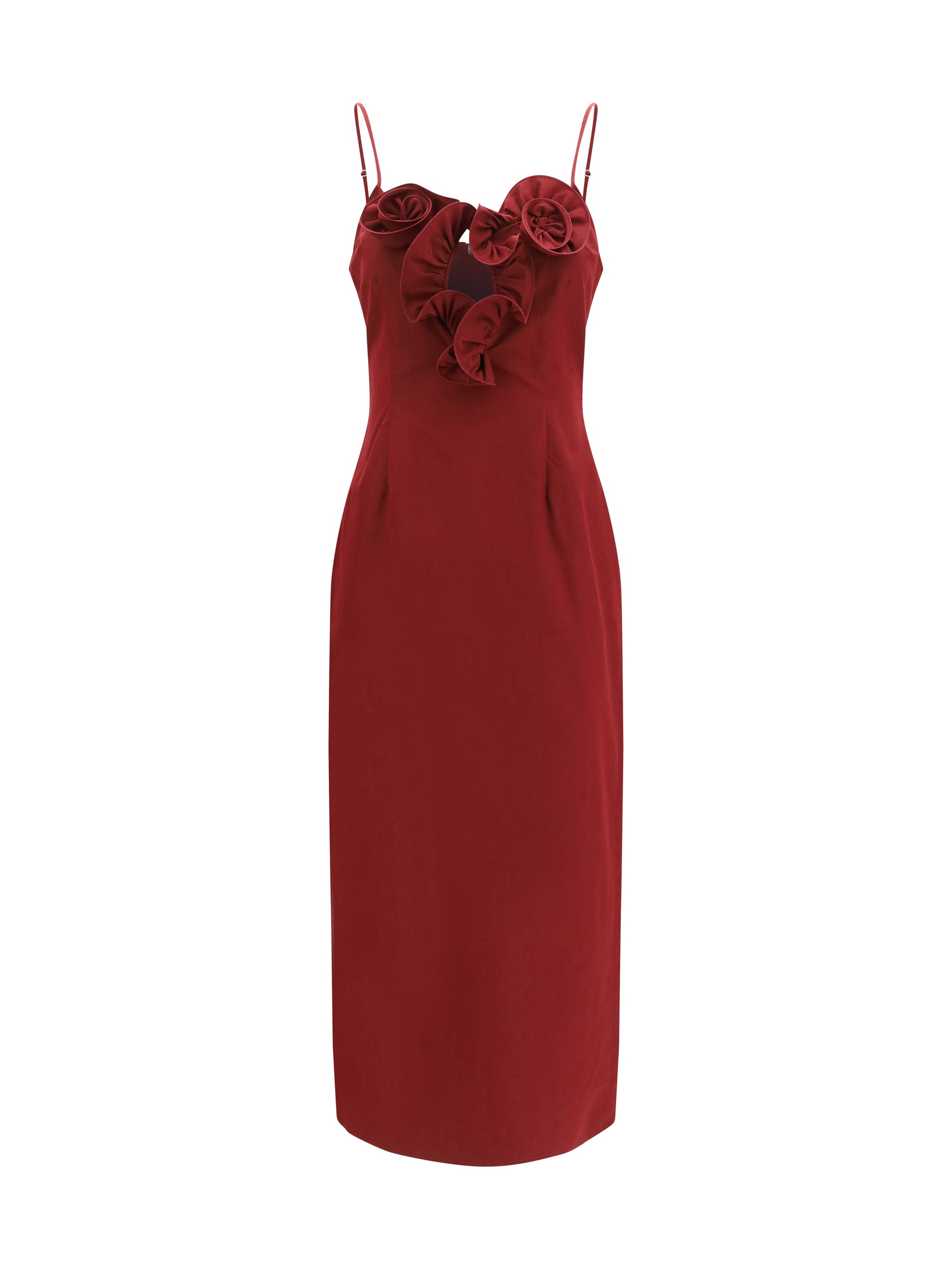 flower detail midi dress