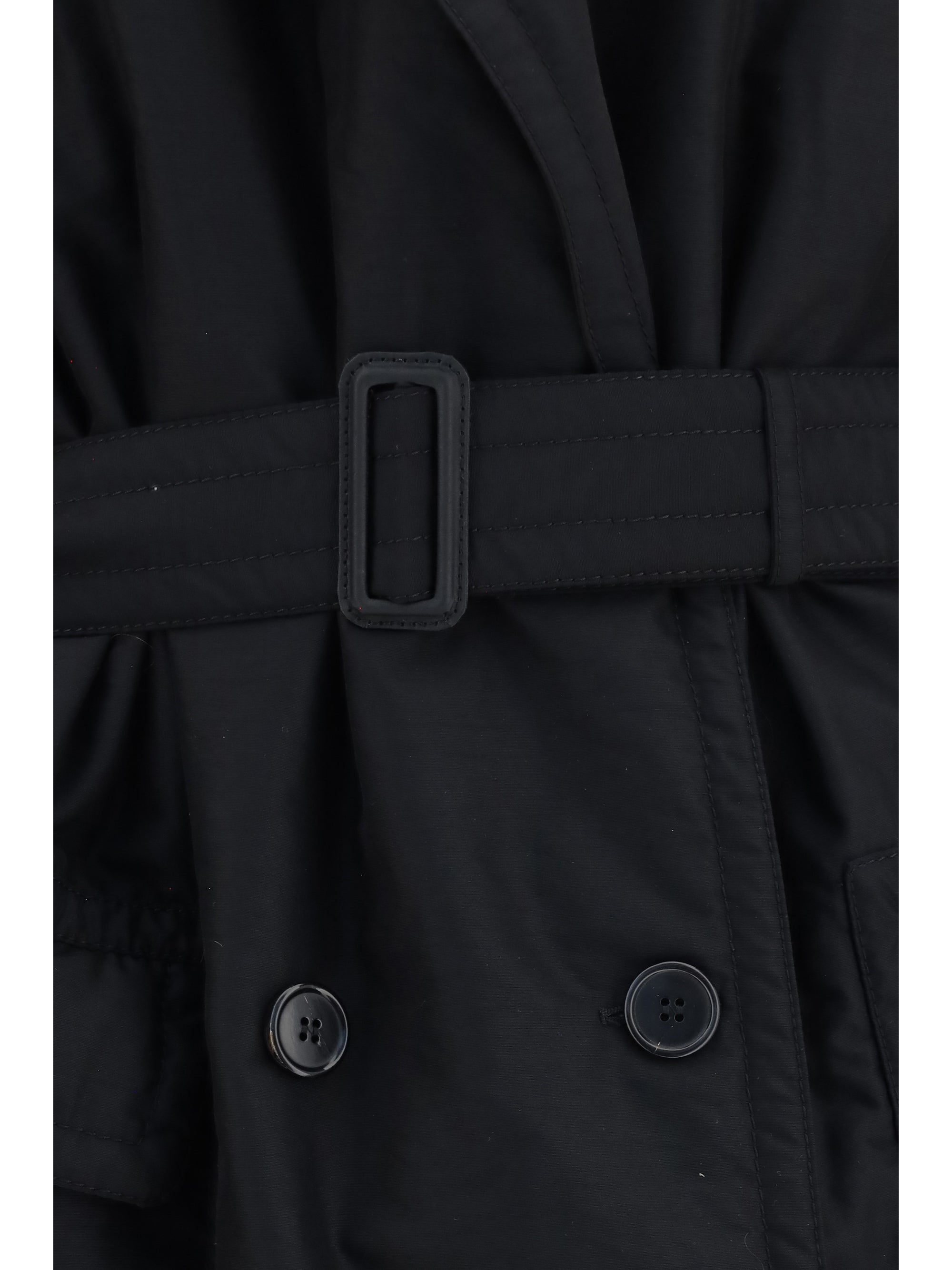 double-breasted belted coat
