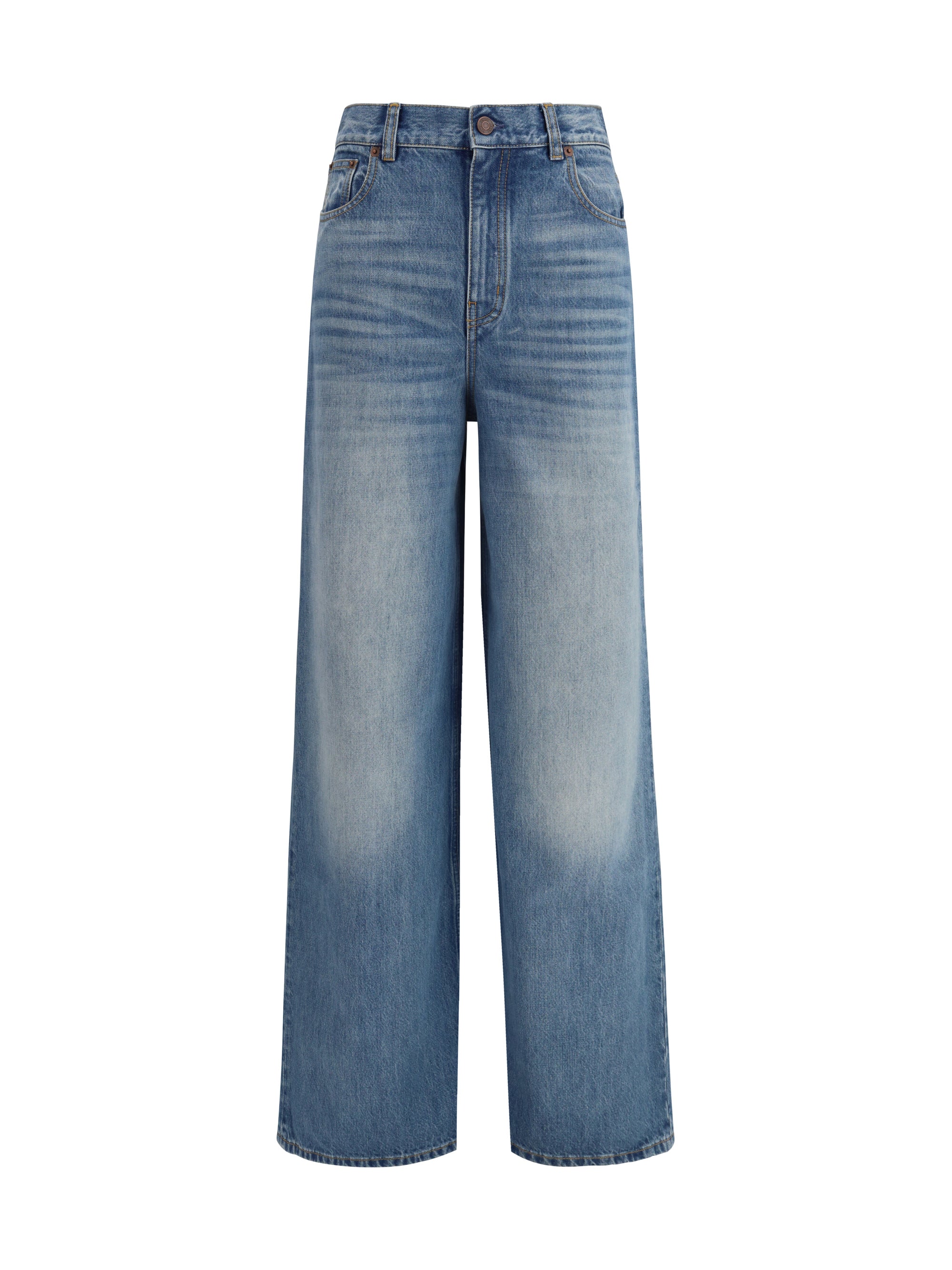 high-rise wide-leg jeans