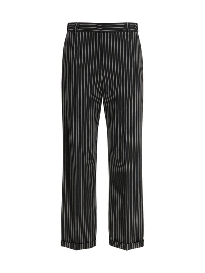 TOM FORD 40 striped wool cotton barathea chino pants