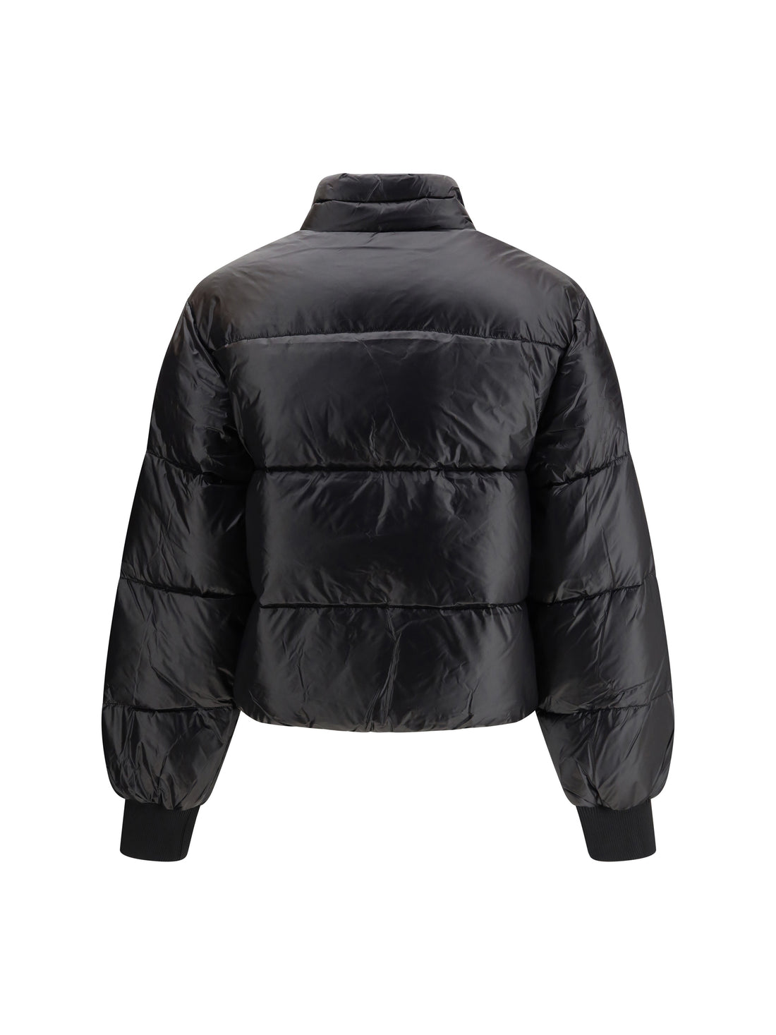 GANNI 36 shiny nylon short puffer jacket