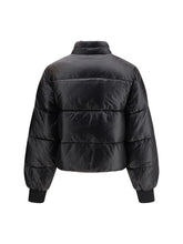 GANNI 36 shiny nylon short puffer jacket