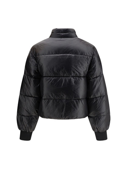 GANNI 36 shiny nylon short puffer jacket