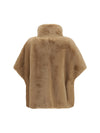 faux fur jacket with buckle