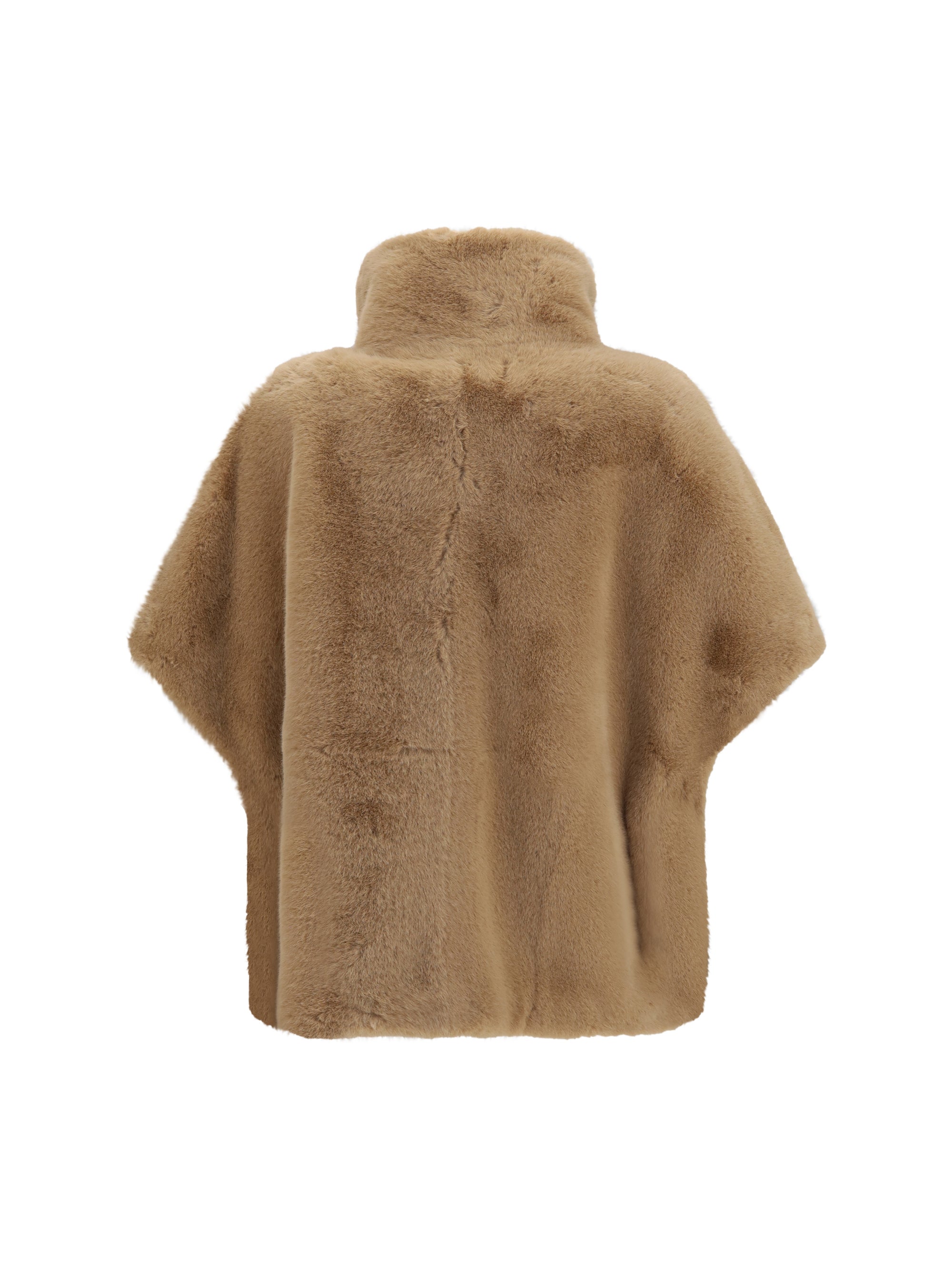 faux fur jacket with buckle