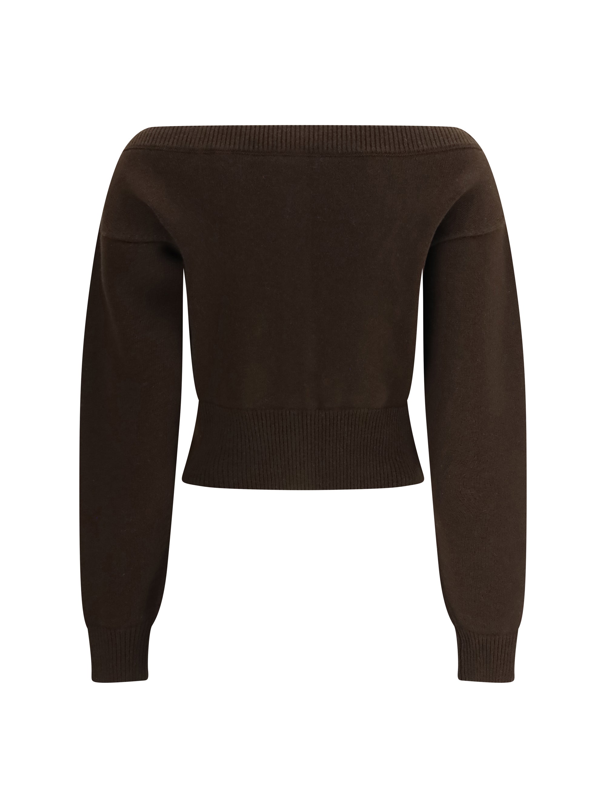 soft cashmere open-neck shrunken cardigan