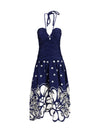 richelieu embroidered midi dress